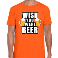 Wish you were BEER fun shirt oranje voor heren drank thema 2XL  -