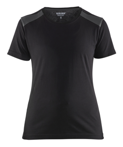 Blåkläder Dames T-Shirt 34791042 | Zwart/Donkergrijs | Maat 3XL - 7330509696743