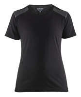 Blåkläder Dames T-Shirt 34791042 | Zwart/Donkergrijs | Maat XL - 7330509696781