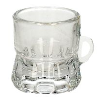 Shotglas - vorm bierpul glaasje/glas - met handvat - 2cl   -