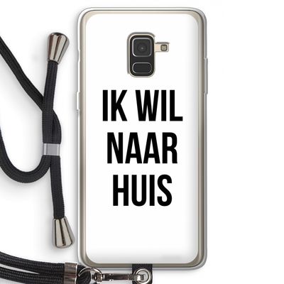 Ik wil naar huis: Samsung Galaxy A8 (2018) Transparant Hoesje met koord