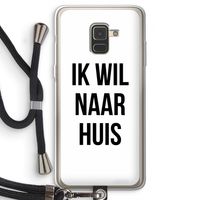 Ik wil naar huis: Samsung Galaxy A8 (2018) Transparant Hoesje met koord
