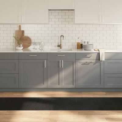 VidaXL Vloerkleed rechthoekig 60x400 cm bamboe zwart