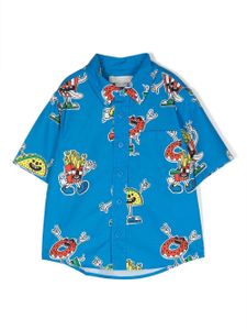 Stella McCartney Kids chemise à imprimé graphique - Bleu