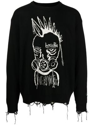 Haculla pull à effet usé - Noir