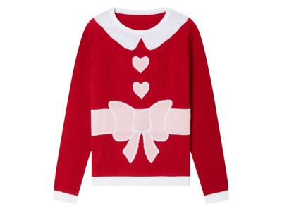 pepperts! Kinder kersttrui met LED-effect (134/140, Rood)