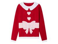 pepperts! Kinder kersttrui met LED-effect (146/152, Rood)
