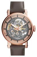 Fossil Dames Original Boyfriend ME3089 grijs lederen automatisch modehorloge