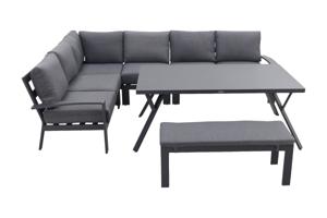 Rondo lounge diningset - Carbon black/mystic grey