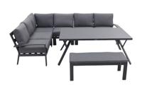 Rondo lounge diningset - Carbon black/mystic grey - thumbnail