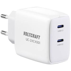 VOLTCRAFT UC-2XCX001 USB-oplader 65 W Binnen Uitgangsstroom (max.) 3.25 A 2 x USB-C GaN