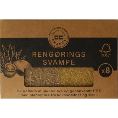 CC Hansen Kleine schuursponsjes met plantenvezel uit kokosno