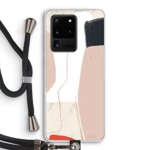 Lava: Samsung Galaxy S20 Ultra Transparant Hoesje met koord