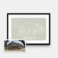 Persoonlijke illustratie met kleur A4 Liggend Met Lijst Sage Persoonlijke illustratie met kleur A4 Liggend Met Lijst Sage
