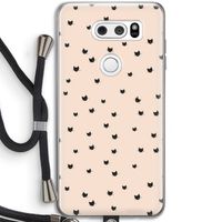 Kleine kattenkopjes: LG V30 Transparant Hoesje met koord