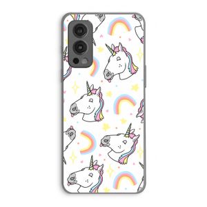 Rainbow Unicorn: OnePlus Nord 2 5G Transparant Hoesje