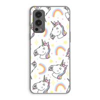 Rainbow Unicorn: OnePlus Nord 2 5G Transparant Hoesje