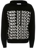 JW Anderson hoodie à logo intarsia - Noir - thumbnail