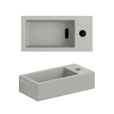 Clou Flush 3 fontein 36x18cm met kraangat rechts mat grijs keramiek CL/03.32030