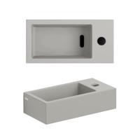 Clou Flush 3 fontein 36x18cm met kraangat rechts mat grijs keramiek CL/03.32030