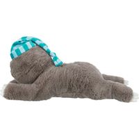 Trixie pluche luiaard grijs met heartbeat voor puppy 34 cm - thumbnail