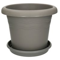 Plantenpot/bloempot Flori met onderschaal - 26 cm - kunststof