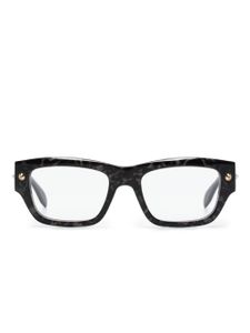 Alexander McQueen Eyewear lunettes de vue à détails de clous - Noir