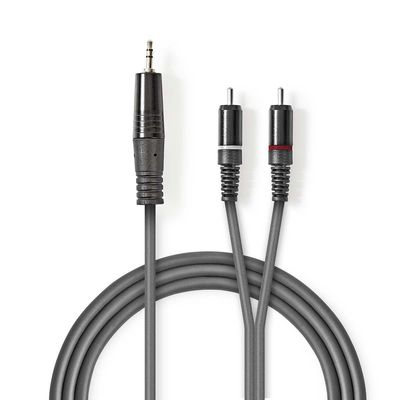 Nedis Stereo-Audiokabel | 3,5 mm Male naar 2x RCA Male | 3 m | 1 stuks - COTH22200GY30 COTH22200GY30