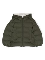 Moncler Enfant veste matelassée à patch logo - Vert