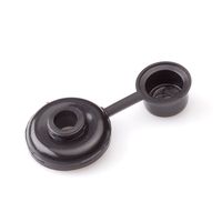 Kap tbv houtdraaibout zwart kunststof met ring