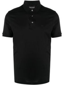 Emporio Armani polo à logo imprimé - Noir