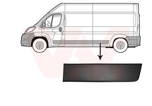 Sier- / beschermingspaneel, zijwand VAN WEZEL, Inbouwplaats: Links achter: , u.a. fÃ¼r Fiat, Peugeot, CitroÃ«n