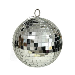 Grote discobal kerstballen - zilver - 15 cm - kunststof