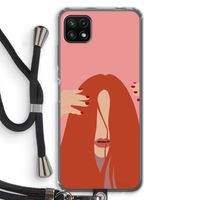 Woke up like this: Samsung Galaxy A22 5G Transparant Hoesje met koord