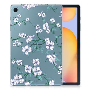 Samsung Galaxy Tab S6 Lite | S6 Lite (2022) Uniek Siliconen Hoesje Blossom White