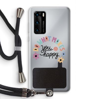 Happy days: Huawei P40 Transparant Hoesje met koord