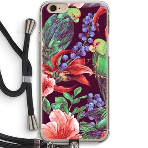 Papegaaien: iPhone 6 / 6S Transparant Hoesje met koord