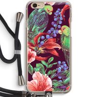 Papegaaien: iPhone 6 / 6S Transparant Hoesje met koord