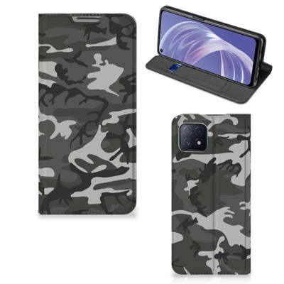OPPO A73 5G | Hoesje met Magneet | Army Light