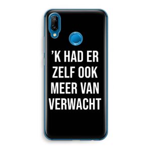Meer verwacht - Zwart: Huawei P20 Lite Transparant Hoesje