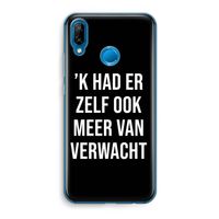 Meer verwacht - Zwart: Huawei P20 Lite Transparant Hoesje