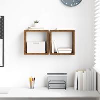 Wandplank met plank Wandgemonteerd Oud Hout Bewerkt hout