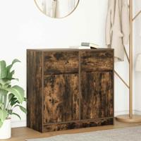 Dressoir met lade 80x34x76 cm spaanplaat gerookt eikenkleurig