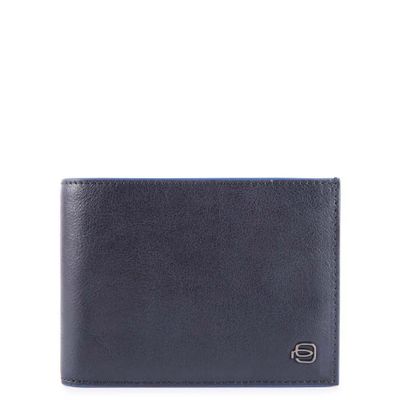 Piquadro Blue Square S Matte Men's Wallet With Coin Pocket Blue Piquadro Blue Square S Matte Men's Wallet With Coin Pocket Blue