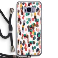 Tropical Dots: Samsung Galaxy S8 Plus Transparant Hoesje met koord