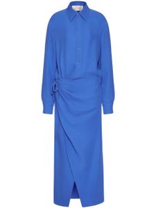 Valentino Garavani robe-chemise en soie - Bleu