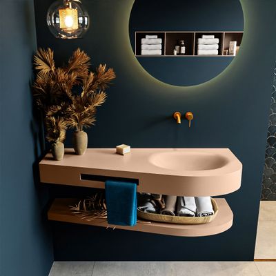 MONDIAZ RIVA 120cm Wastafel met planchet kleur Rosee. Wastafel DULCET rechts 0 kraangaten kleur Rosee. MONDIAZ RIVA 120cm Wastafel met planchet kleur Rosee. Wastafel DULCET rechts 0 kraangaten kleur Rosee.
