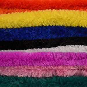 10x Gekleurde chenille draad 14 mm x 50 cm   -