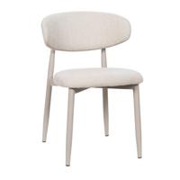 Giga Meubel - Eetkamerstoel - Beige|Beige - Zithoogte 47cm - Alexia - Set van 2
