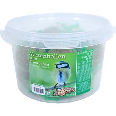 Boon Mezenbollen - 14x in emmer - voedzaam vogelvoer - geschikt voor tuin - 4-seizoenen